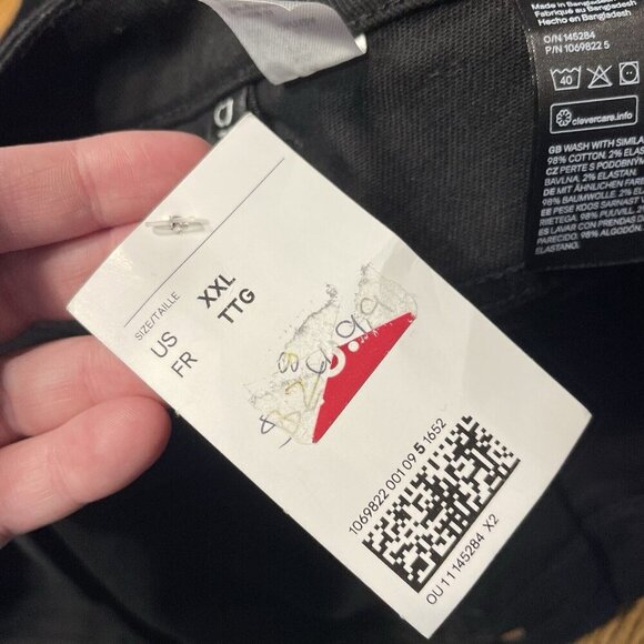 H & M Divided Women Sz XXL Black Denim 5-Pocket Wide Leg Jeans NWT - Picture 9 of 9